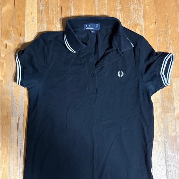 Fred Perry Black Polo Dress with White Accents - Picture 3 of 11